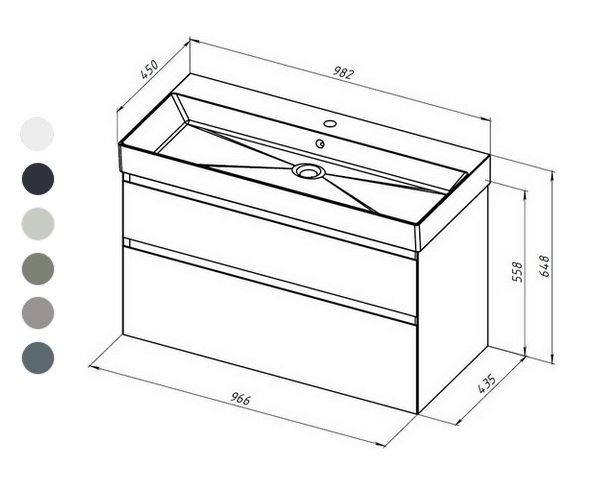 тумба с раковиной ALLEN BRAU INFINITY 100